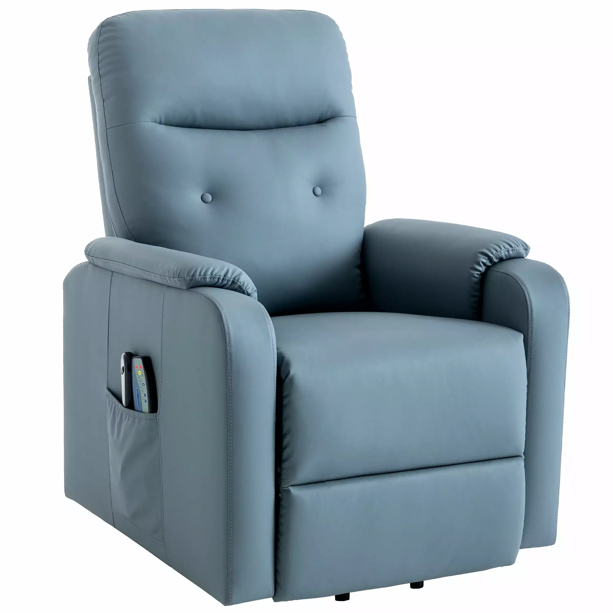 Homiyad Massage Recliner Chair Electric Power Lift Heating Function Squirrel Grey
