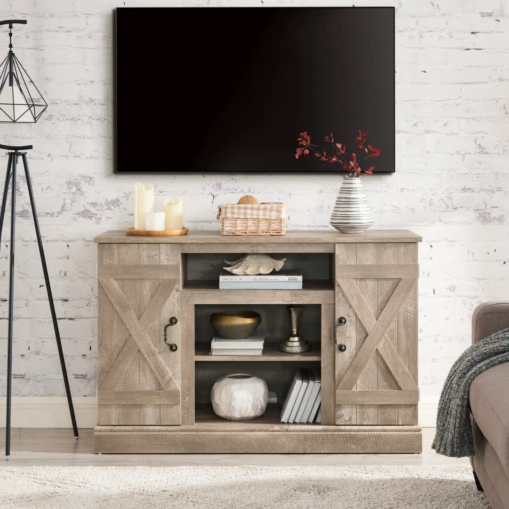 Farmhoutilize Timeless Media TV Stand Antique Entertainment Console TVs up to 65 Inches rnb