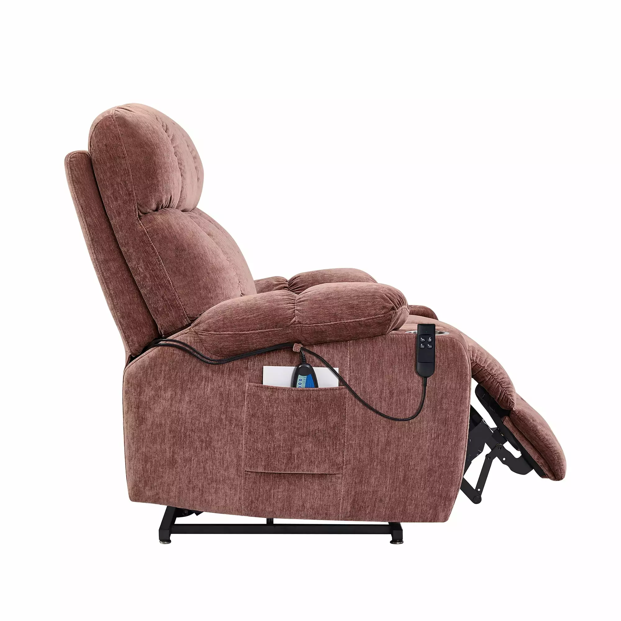 JIELARHUA Dual OKIN Motor Power Lift Recliner Chair Elderly Infinite Position Lay Flat 180° Recliner Heat Massage