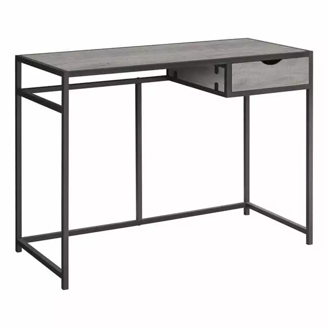 42 Grey & Dark Grey Metal Computer Desk Daphne's Dinnette