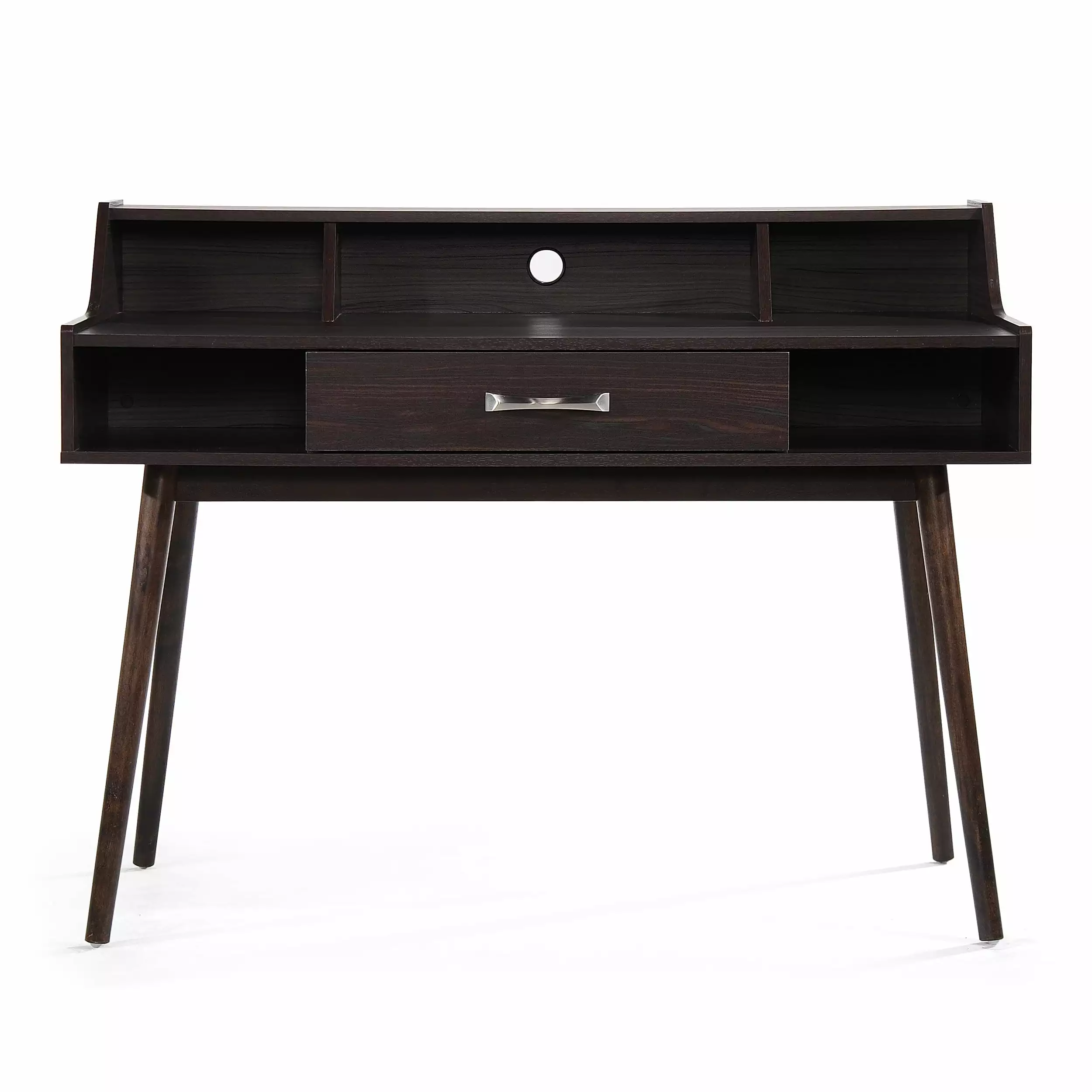 GDF Studio Belinda Mid Century Modern Walnut Fiberboard Home Office Desk GDFSTUDIO