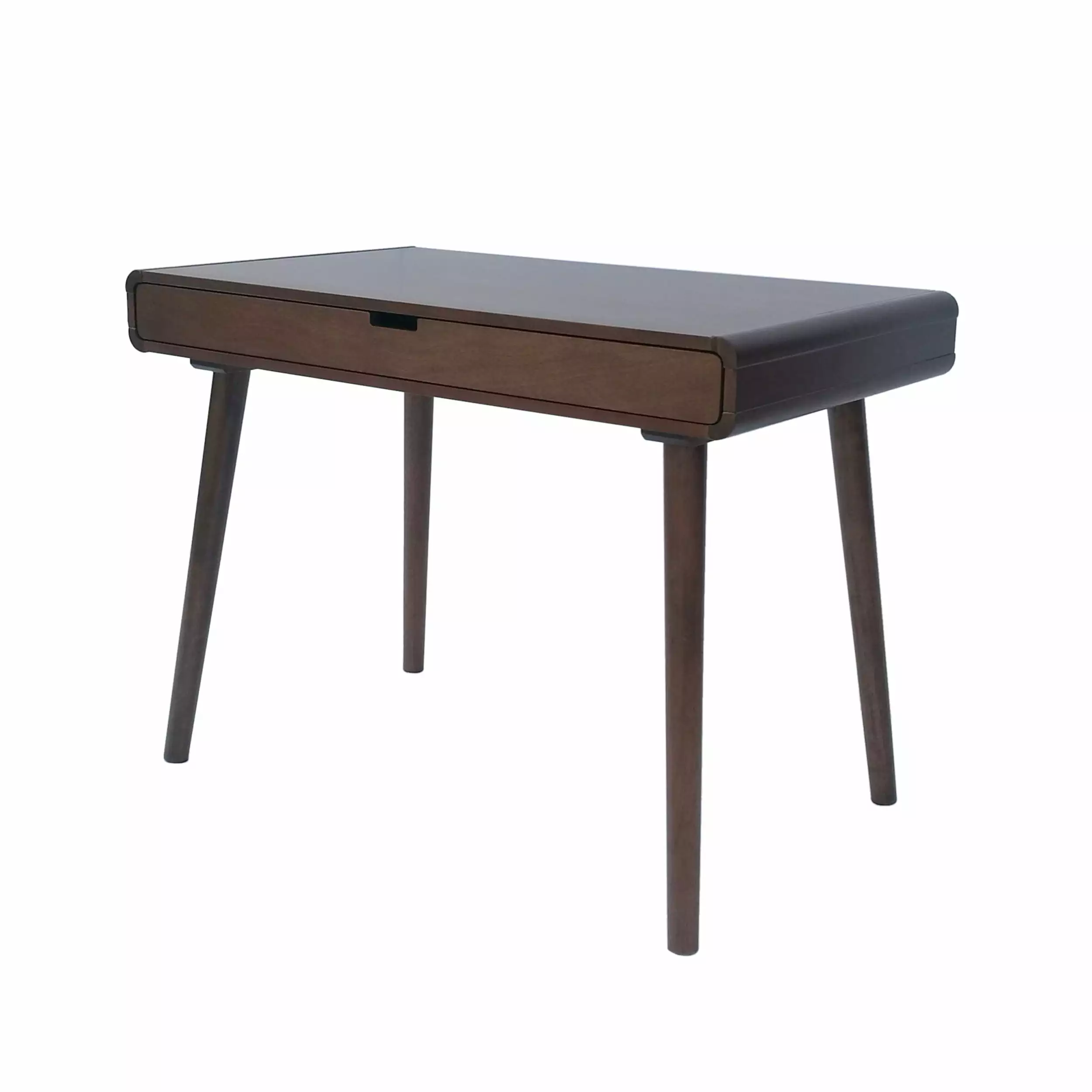 GDF Studio Brasi Mid Century Rubberwood Writing Desk Medium Brown GDFSTUDIO