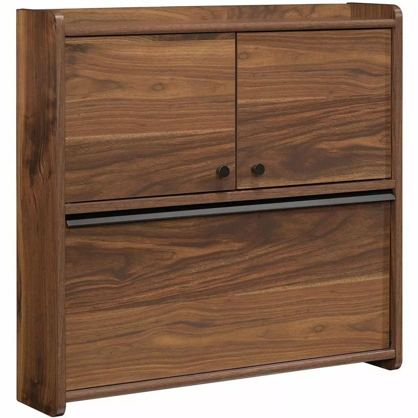 Pemberly Row Mid-Century Engineered Wood Wall Mount Writing Desk Grand Walnut