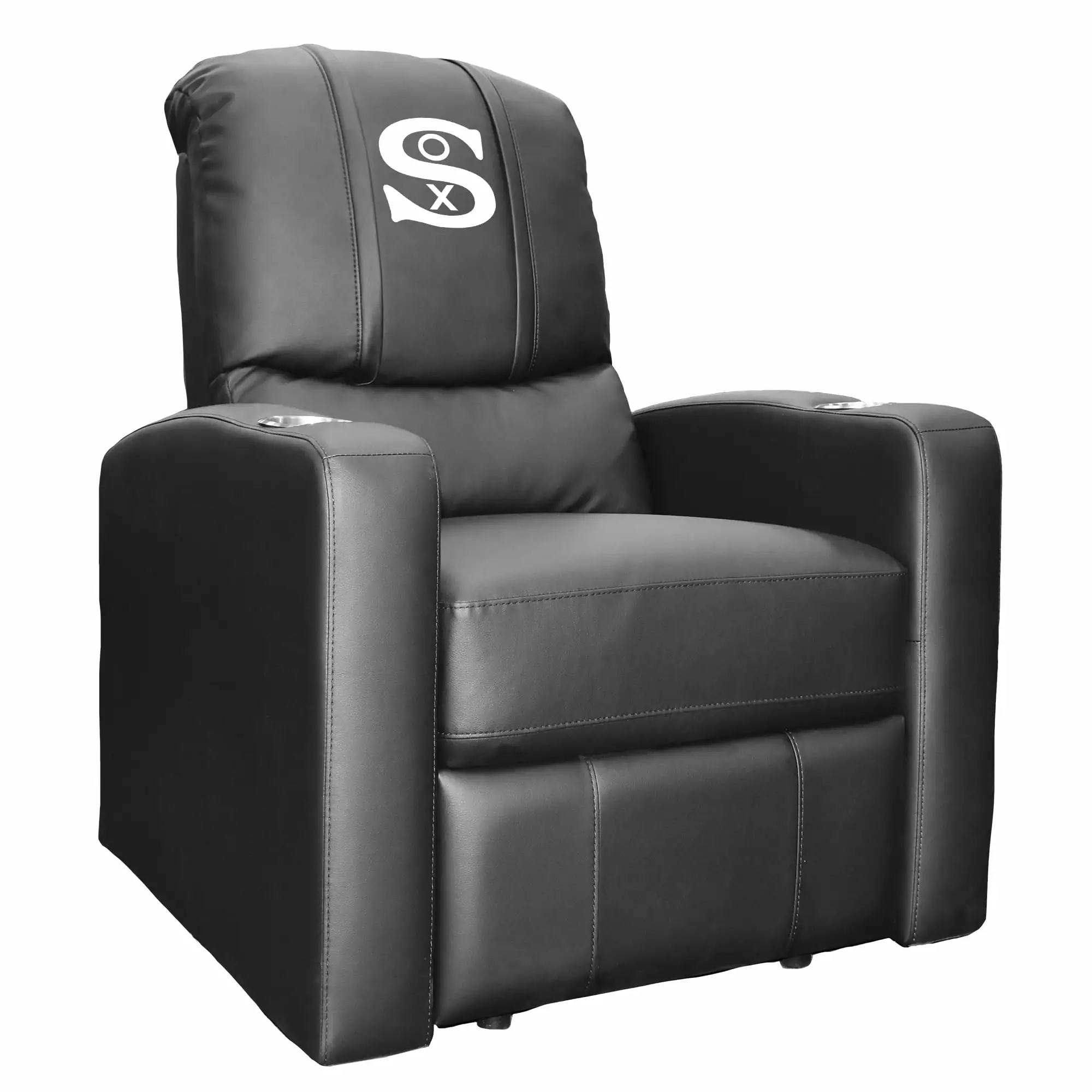 Black Chicago White Sox Team Logo Stealth Manual Recliner Sox Fans DreamSeat
