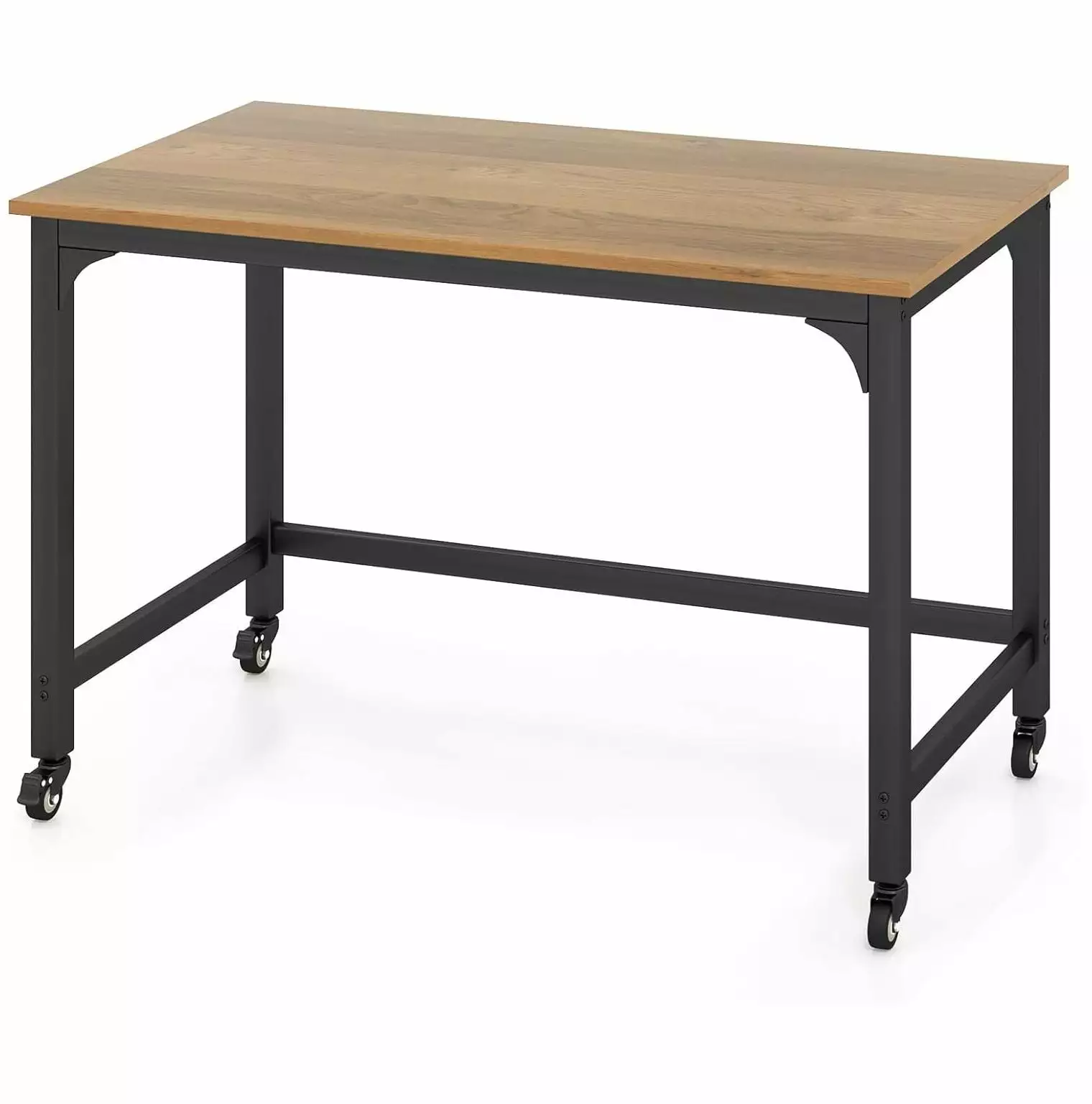 CodYinFI 48 Mobile Computer Desk on Wheels - Lockable Rolling Laptop Table Small Spaces