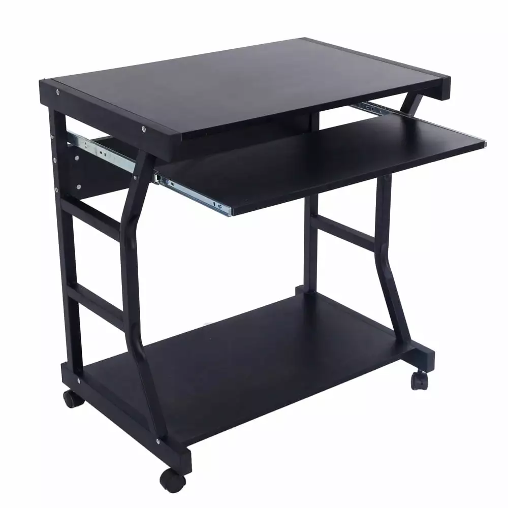 Winado Mobile Compact Computer Desk Keyboard Tray Small Spaces Work Workstation FCH