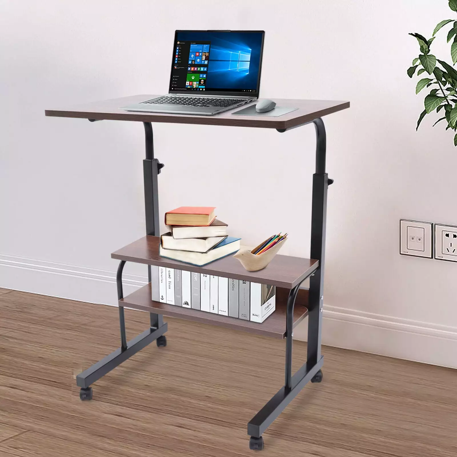 Mobile Side Table Adjustable Sofa Side Bed Table Portable Desk Wheels Student Laptop Desk TOOL1SHOoo