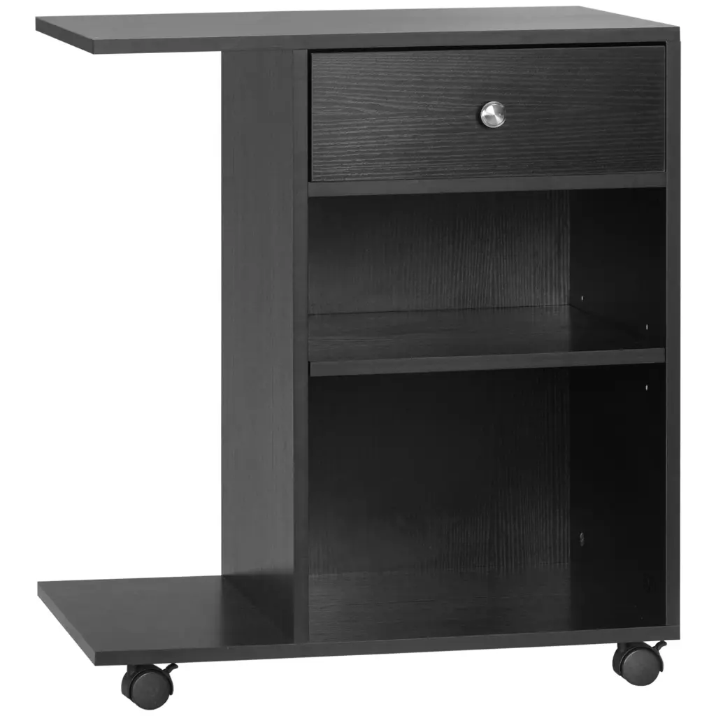 Vinsetto Printer Table Desk Rolling Cart Stand Wheels And Adjustable aosom business