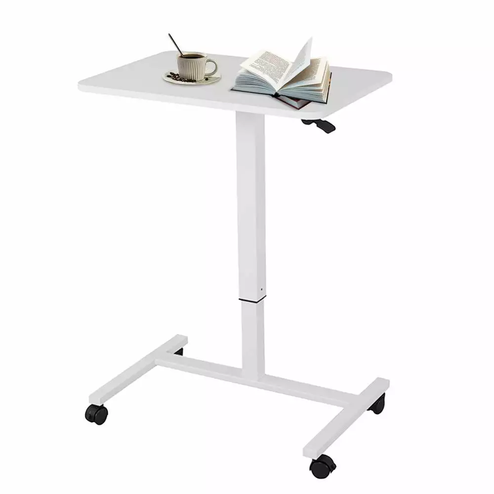 WAASOSCON Mobile Standing Desk Rolling Laptop Desk Portable Stand Up Desk Height Adjustable Standing Desk Wheels