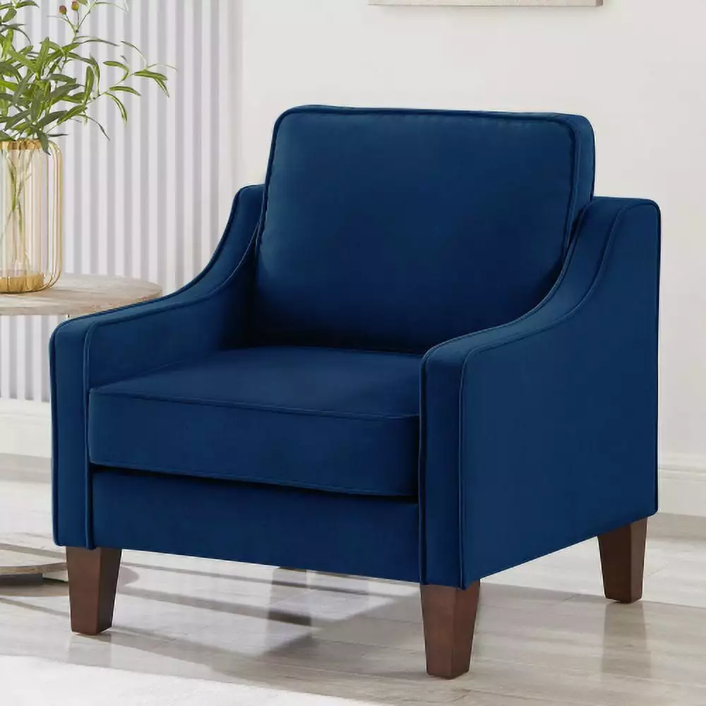 Modern Armchair Wooden Legs - Single Seat Sofa Chair Living Room JUHOO