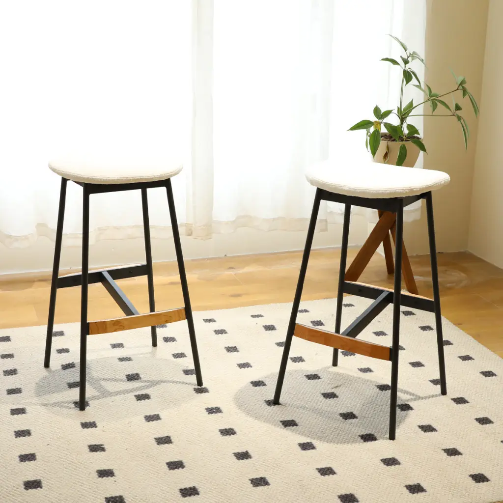 Modern Set 2 Bar Stools Cozy Chic Counter Height And Bar Height w2105