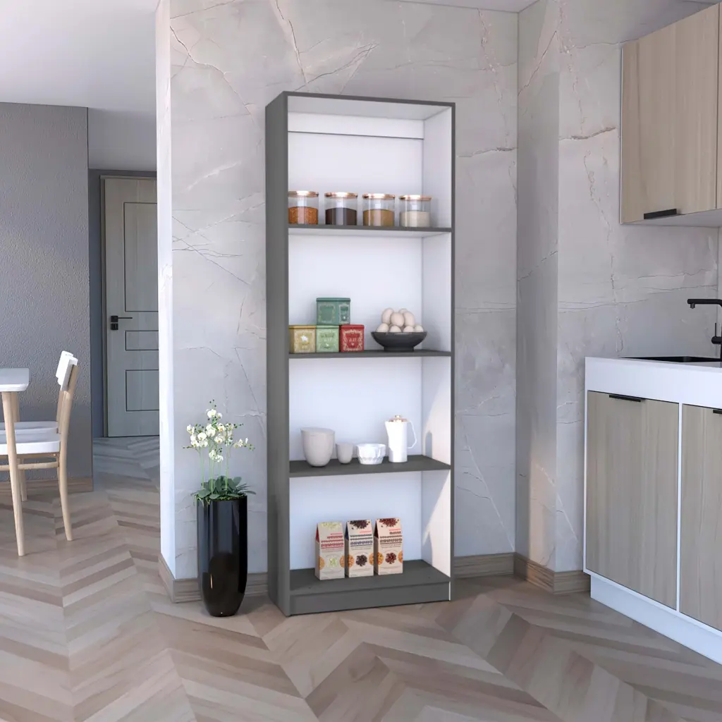Modern 4 Shelf Bookcase Presentation Unit Books and Decor rta mubles colombia