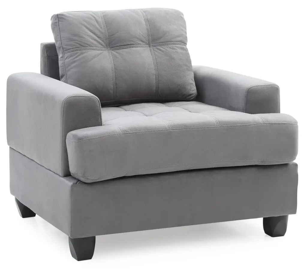 Sandridge G513A C Chair Gray Gray Foam Microfiber glory furniture