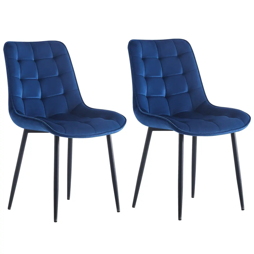 Dining Chair 2Pcs Blue Modern Style Technology Suitable Restaurant Home Dining sailway