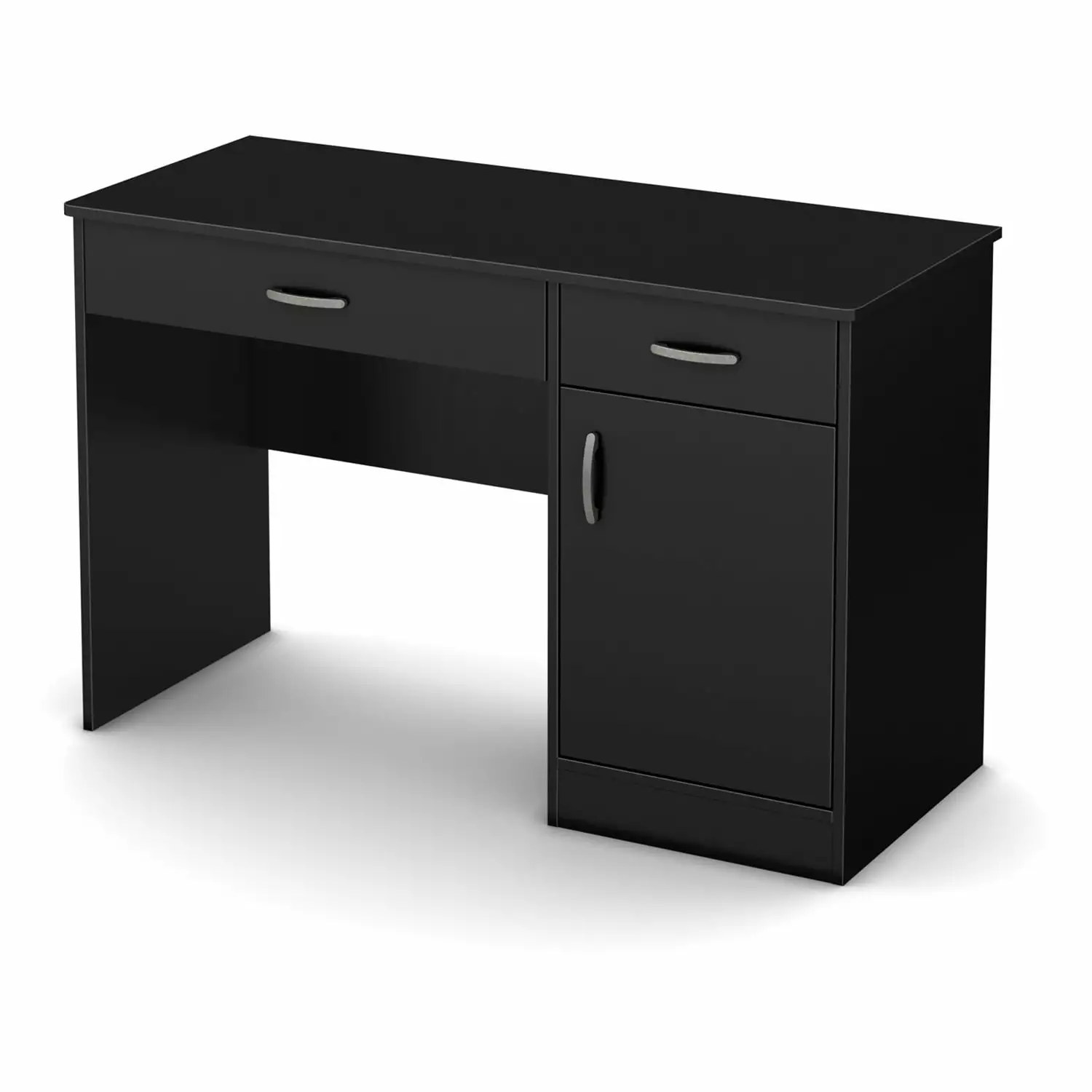 Home Office Work Desk Black Finish Modern Workspace Fast Furnishing