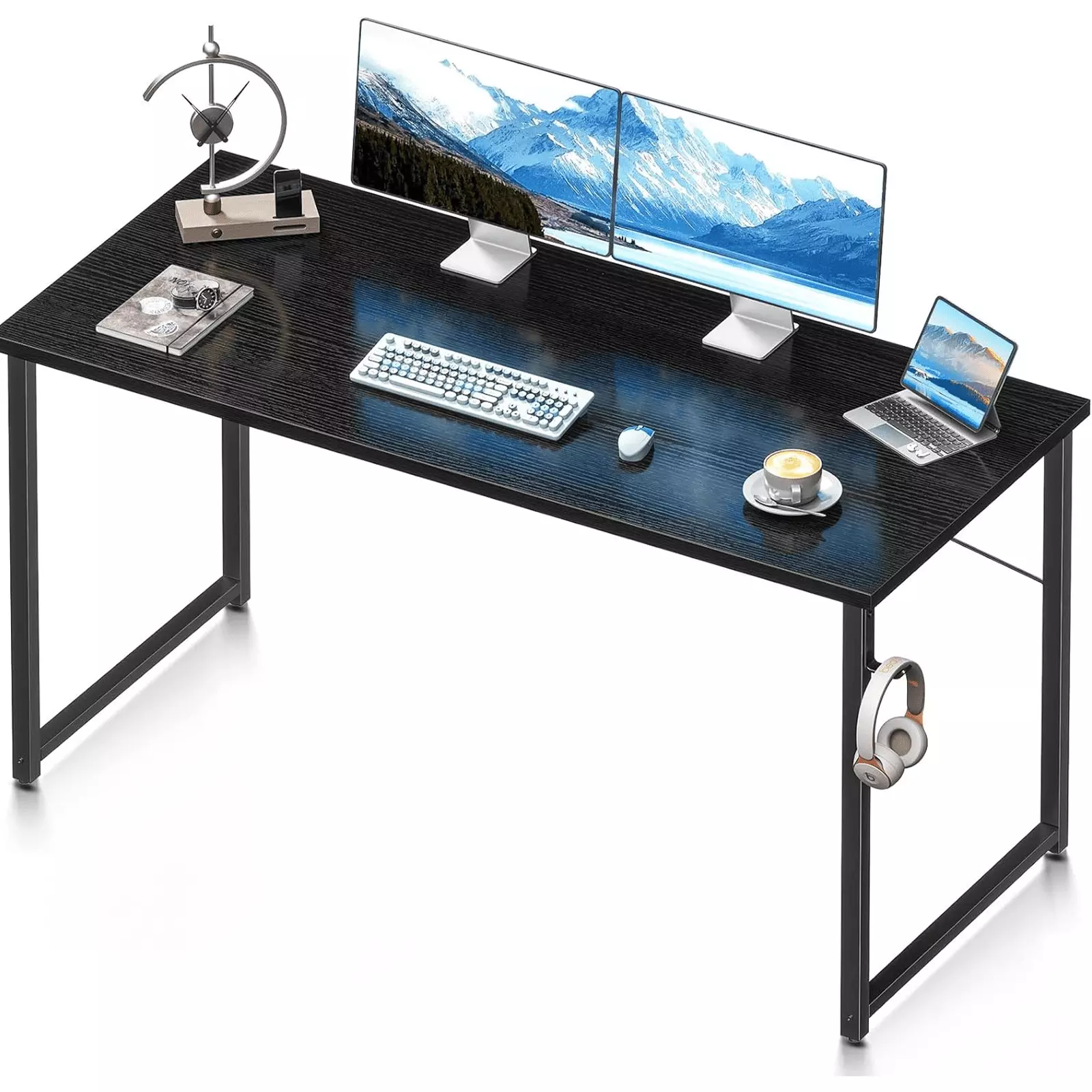 WM 55 Modern Simple Computer Desk Black Ideal Home Office and Students FHWM-C