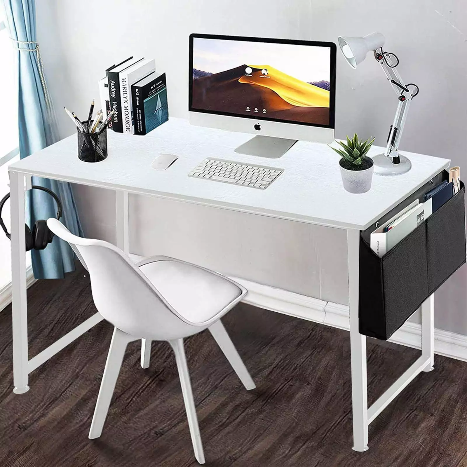 WM Trendy White Desk Students and Home Office FHWM-C