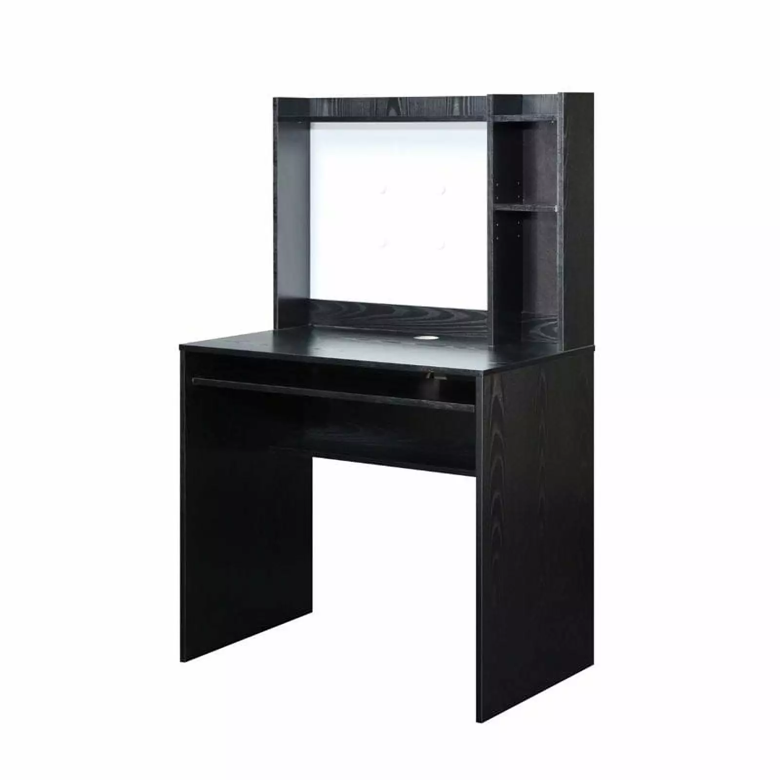 Pemberly Row Modern Desk Shelves Black