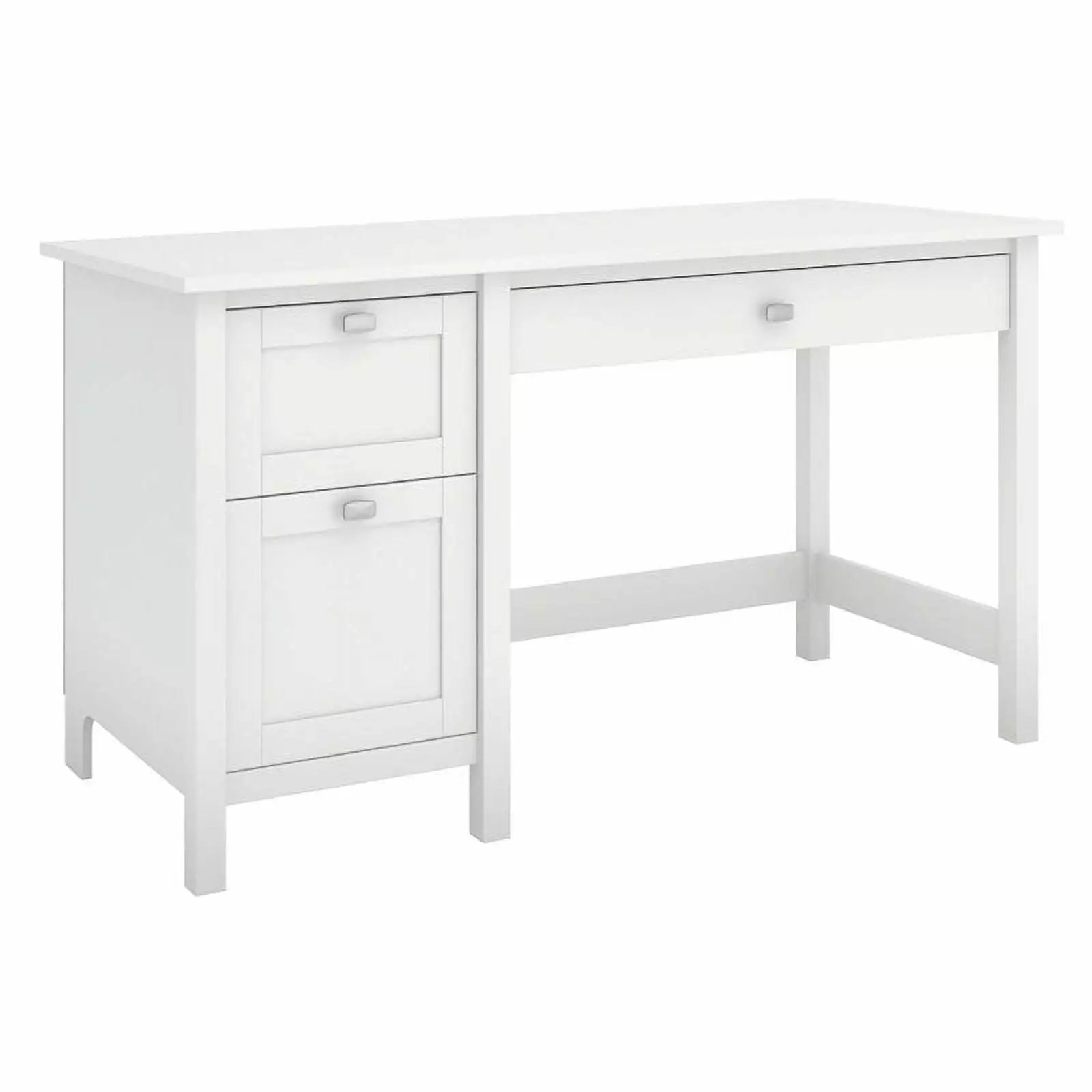 Scranton & Co Contemporary Wood Computer Office Desk Storage Pure White