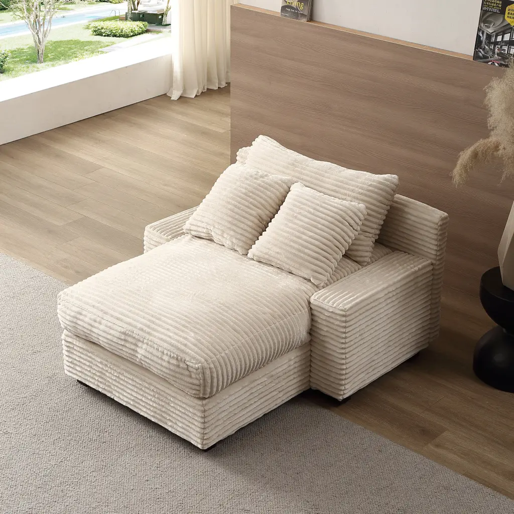 Modern Premium Sofa Couch Living Room Standard Corduroy Upholstery hdf store