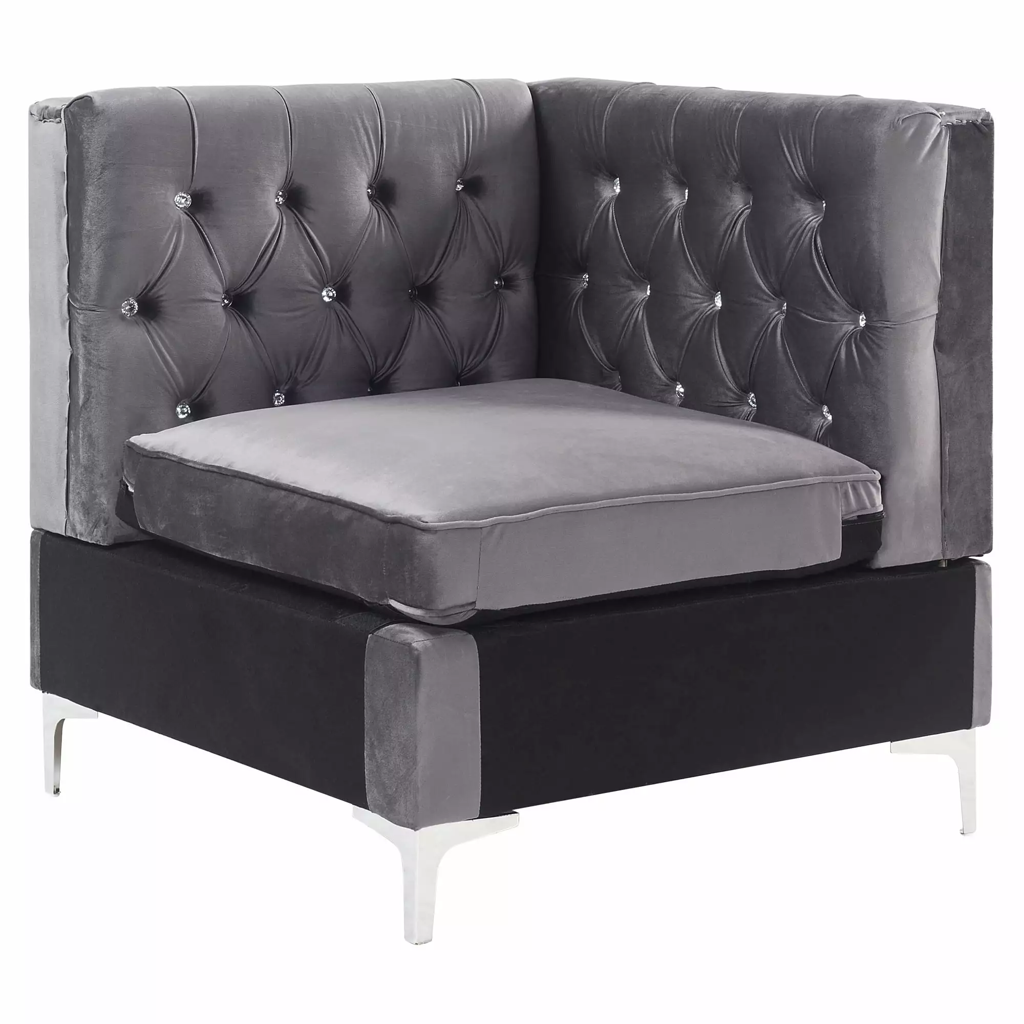 ACME Jaszira Modular Wedge Section Gray Custom Sectional Sofas Acme Furniture