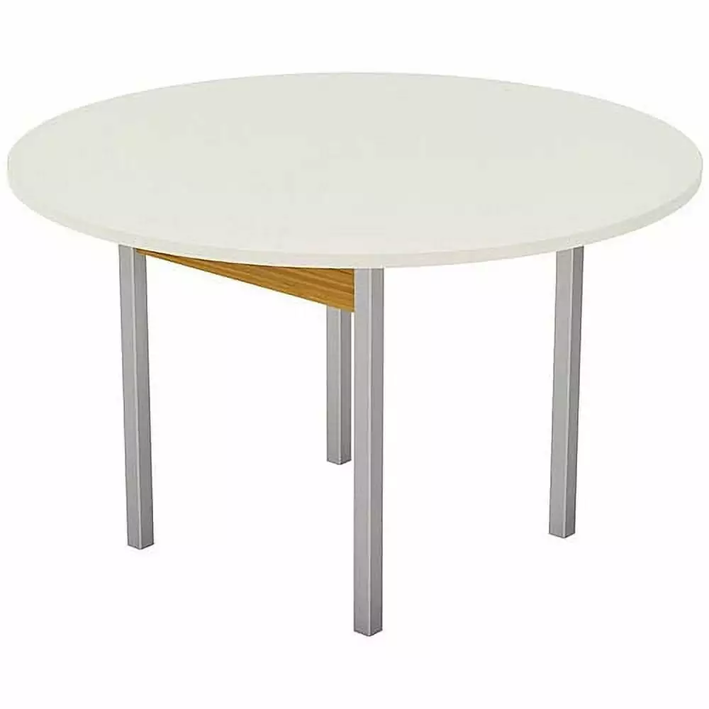 Z-Line Designs Z-Tech Modular Round Table - Oak Silver White Modern Desk ONLINE