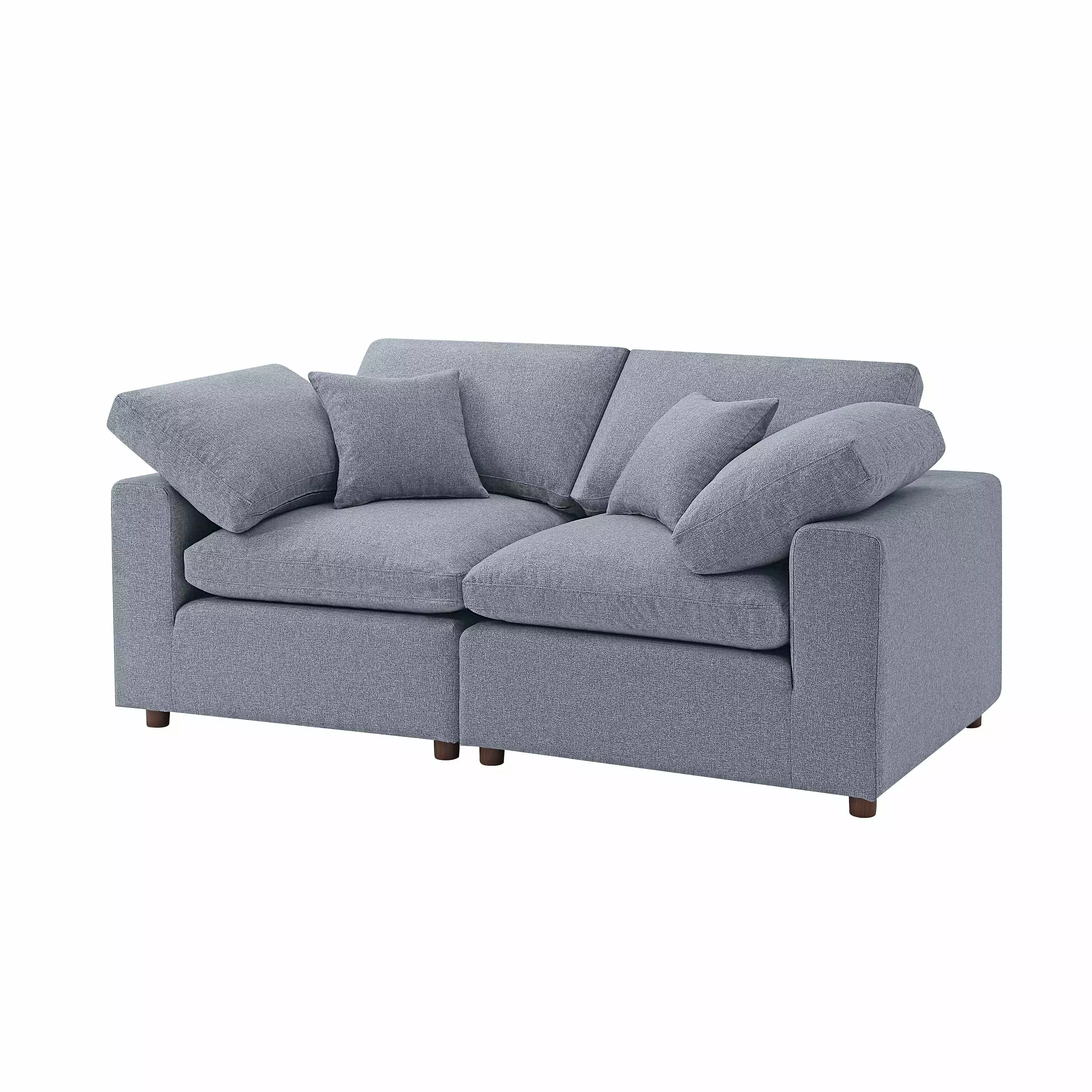 DeeHome Modern Modular Sectional Sofa Set Self-customization Design Sofa Grey