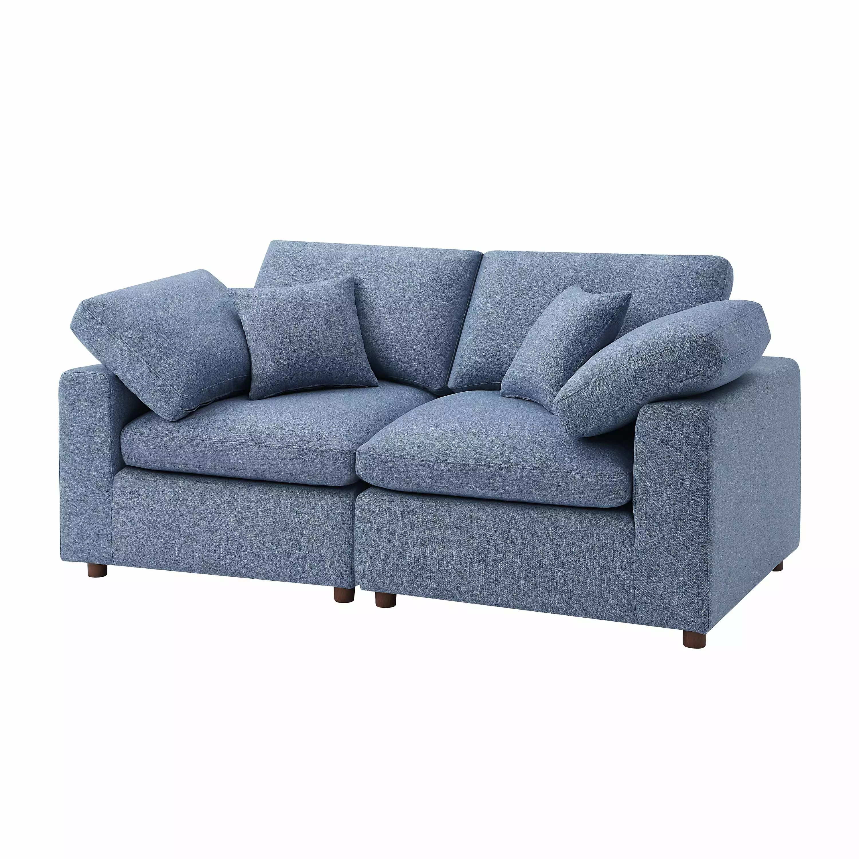 Modern Modular Sectional Sofa Set Self-Customization Design Blue Ghislaine