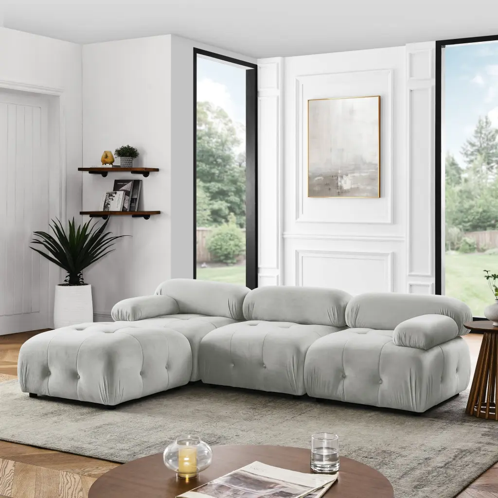 Modular Sectional Sofa Button Tufted Crafted And Diy Combination L Shape royal star
