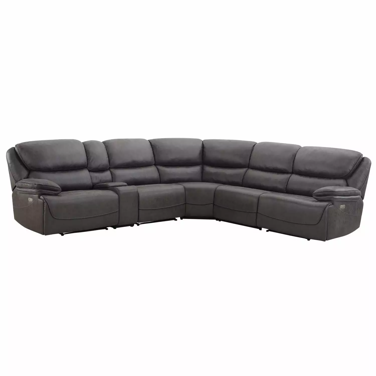 Steve Silver Plaza Smoke Gray 6-Piece Sectional Sofa Set Spacious Living Room Steve Silver Company