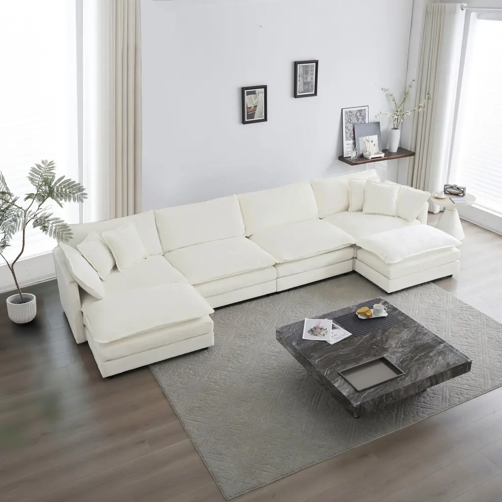 Ease U Influenced Couch Reversible Chaise Modular Large U Influence Sectional Sofa ui furniture