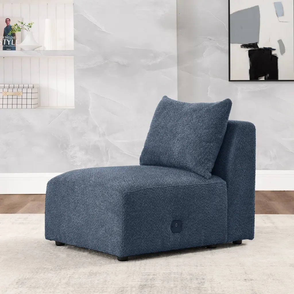 Single Chair Modular Sofa Navy Foam Comfortable Living Room Seating chuangyuan smart home