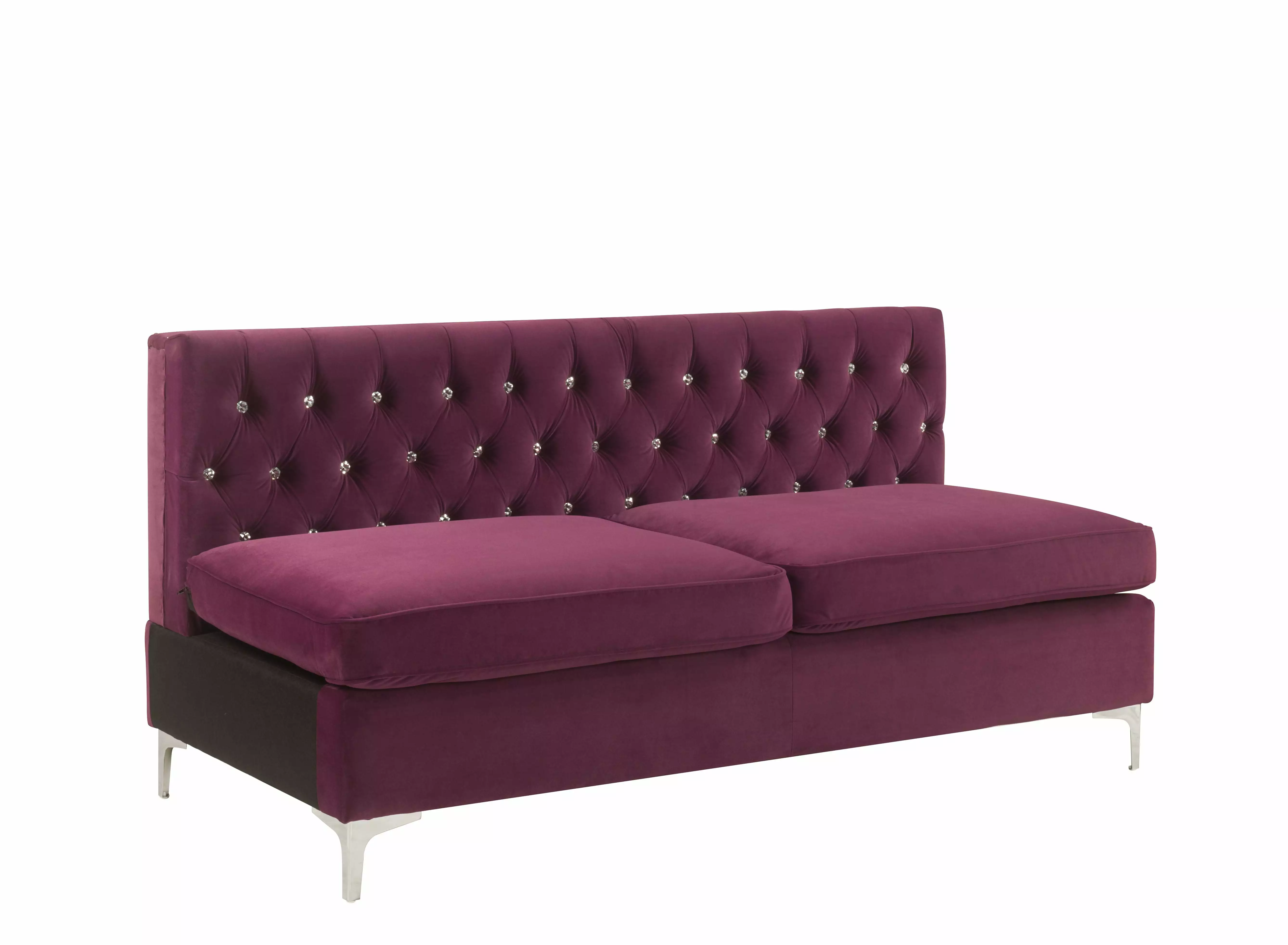 ACME Jaszira Armless Modular Sofa Burgundy Acme Furniture
