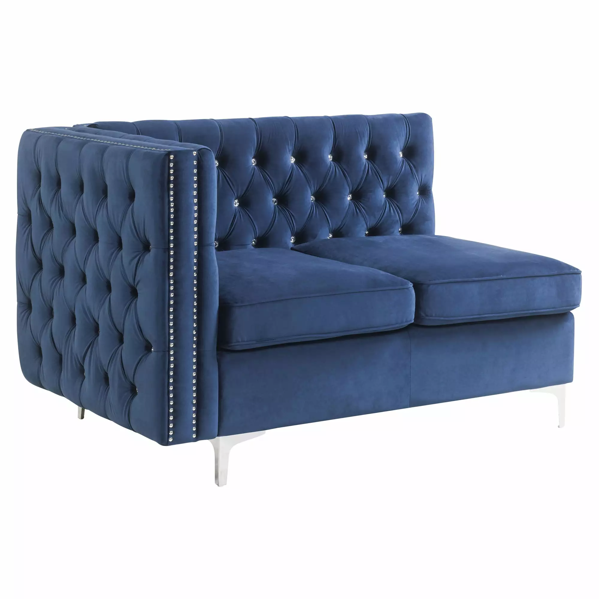 ACME Jaszira Modular Sofa Wedge Burgundy - Left & Right Facing Arms - Blue Acme Furniture