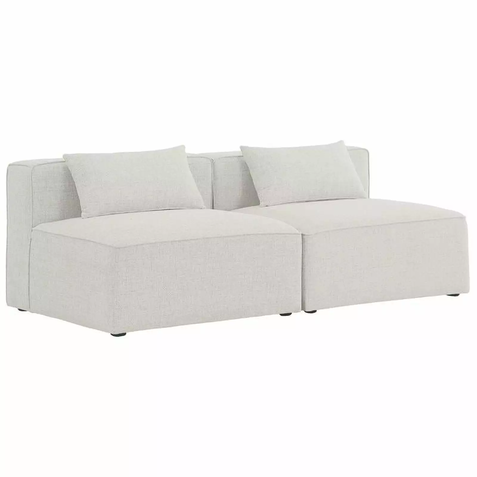 Meridian Furniture Cube Cream Durable Linen Modular Sofa Stylish Living Room Seating