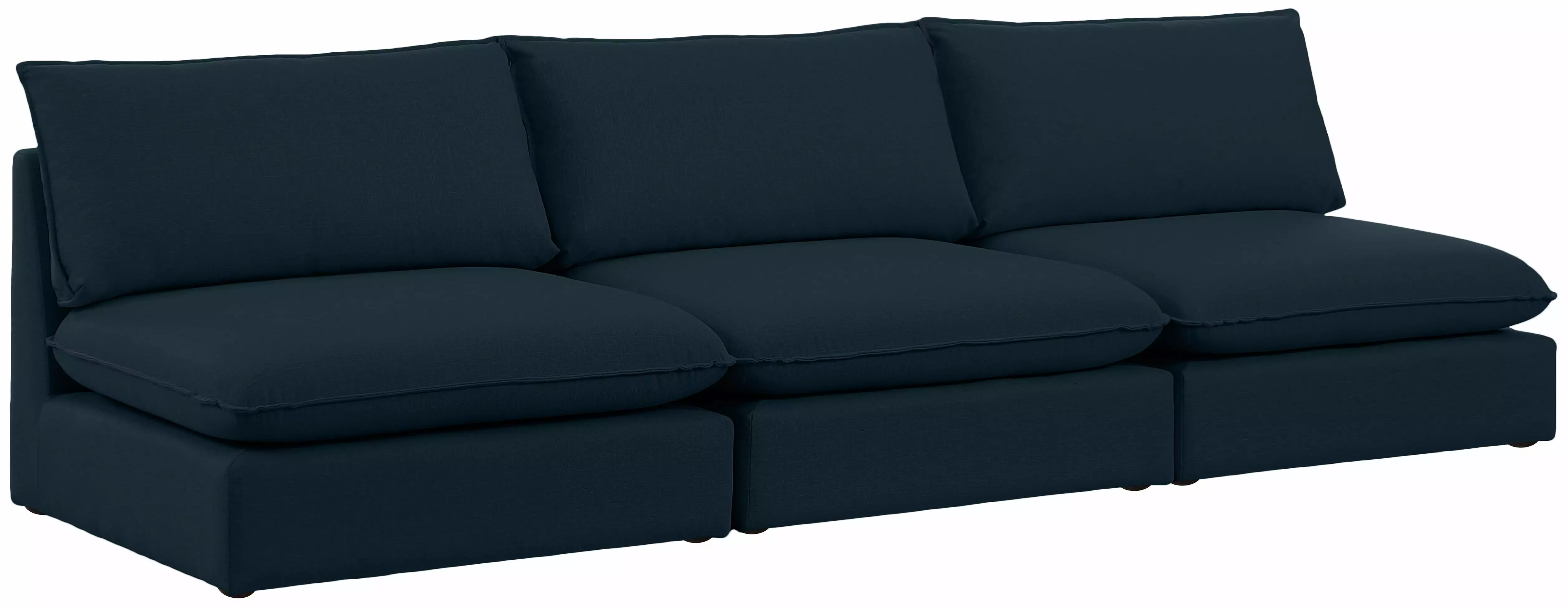 Meridian Furniture Mackenzie Navy Modular Sofa - Durable Linen Textured Sectional
