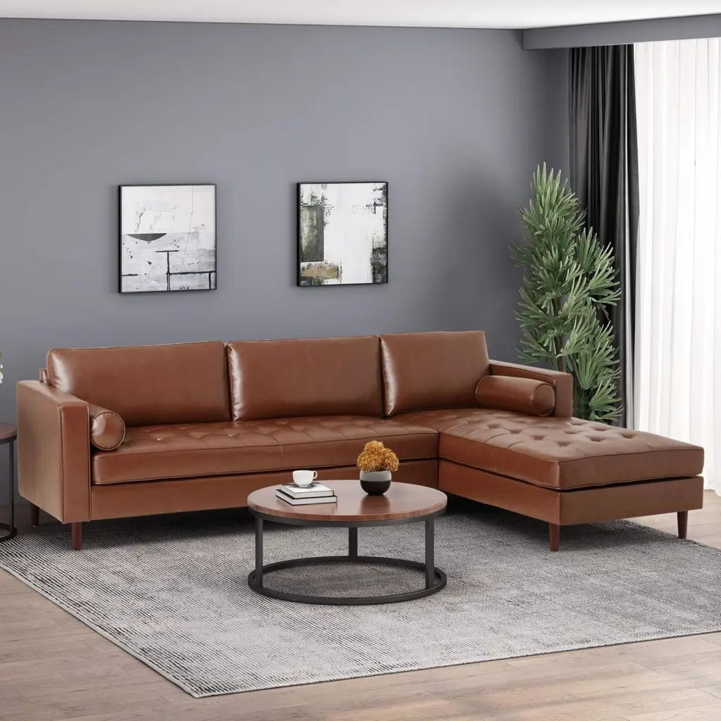 Modern Minimalist 70.75 Inch L Influence Couch Chaise 4 Seater Modular Sofa nh-echo