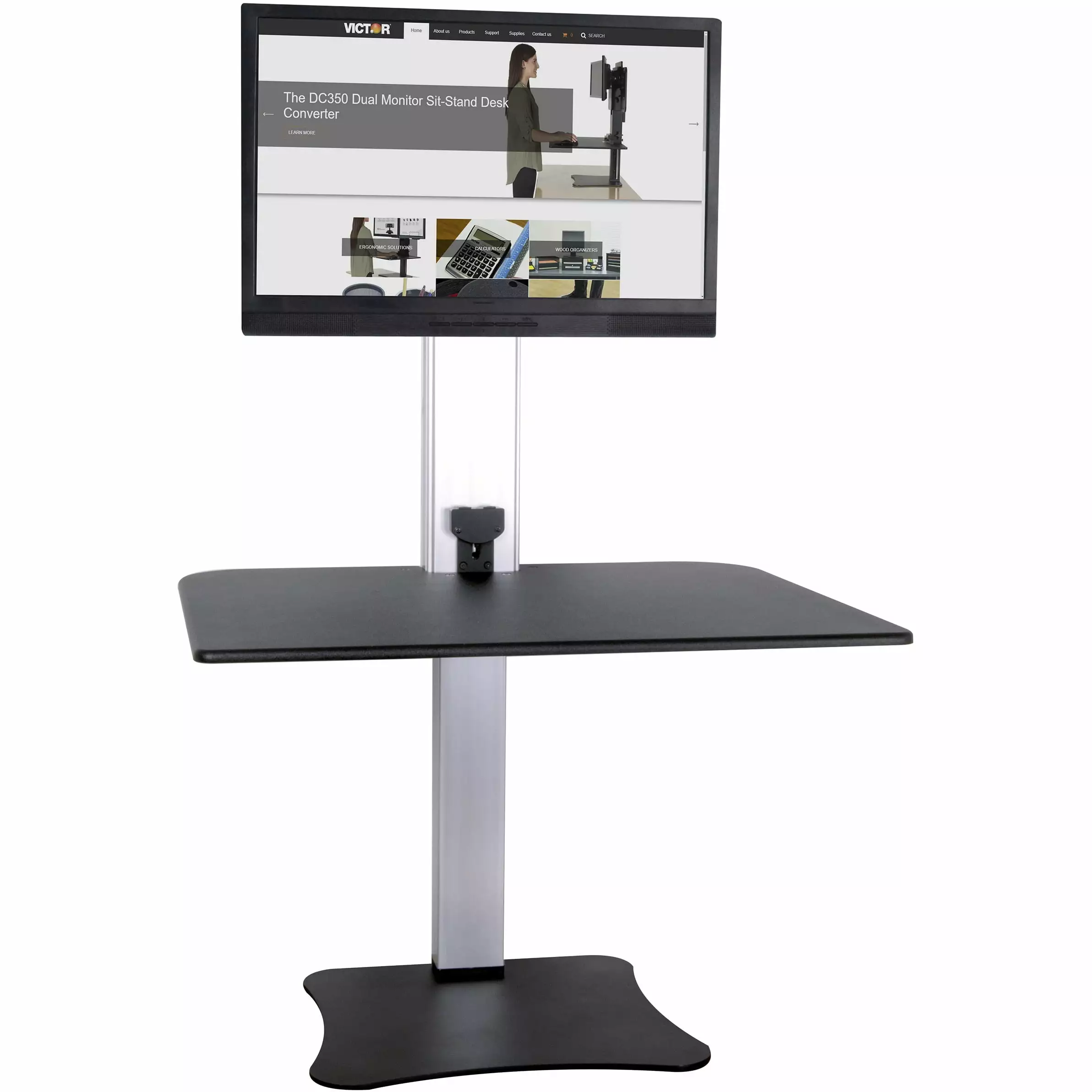 Victor Technology DC400 High Rise Electric Single Monitor Standing Desk