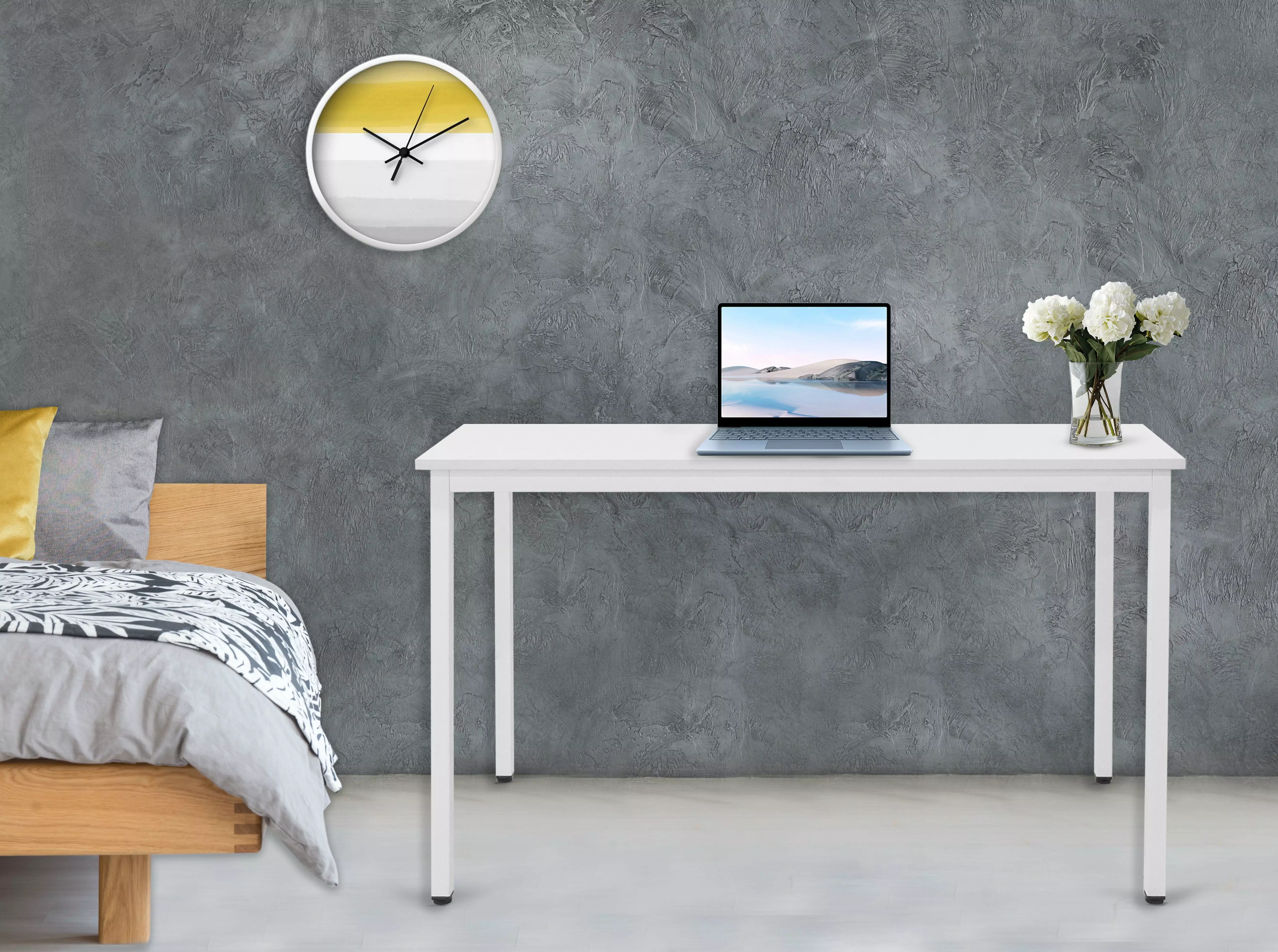 Duramax White Atlas Desk Home Office and Garage Use