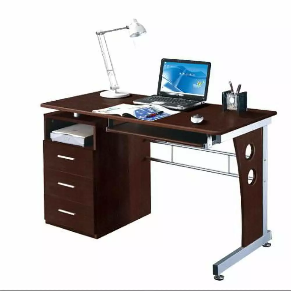 Multifunction Desk Chocolate Color Home Office and Study Techni Mobili