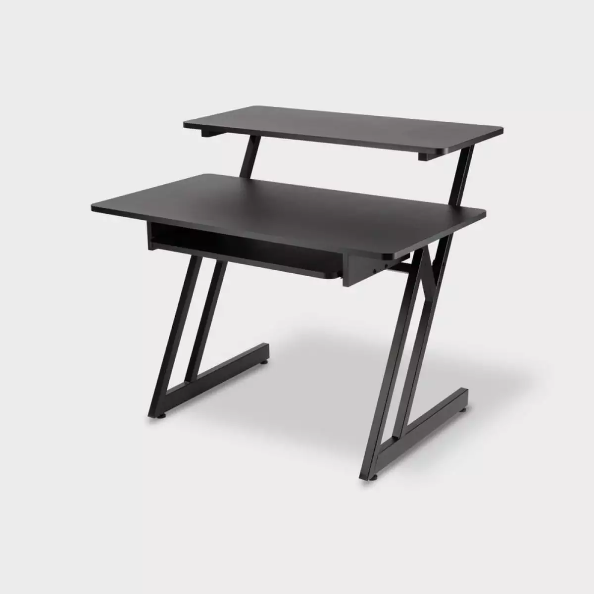 On-Stage WS7500B WS7500 Series Wood Workstation Black Music Studio Desk On-Stage Stands