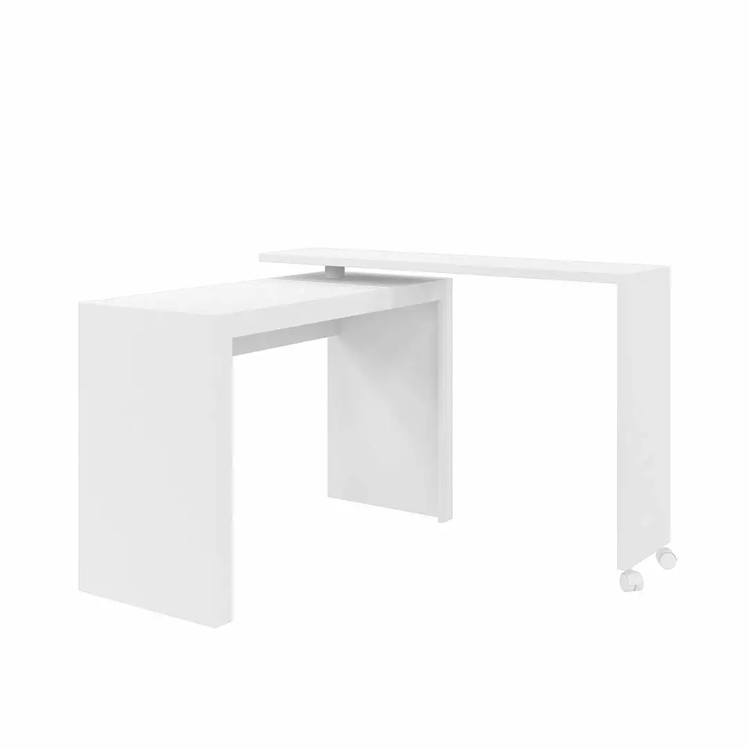 Calabria Nested Desk Swivel Feature Home Office Workstation Space Saving Design Manhattan Comfort