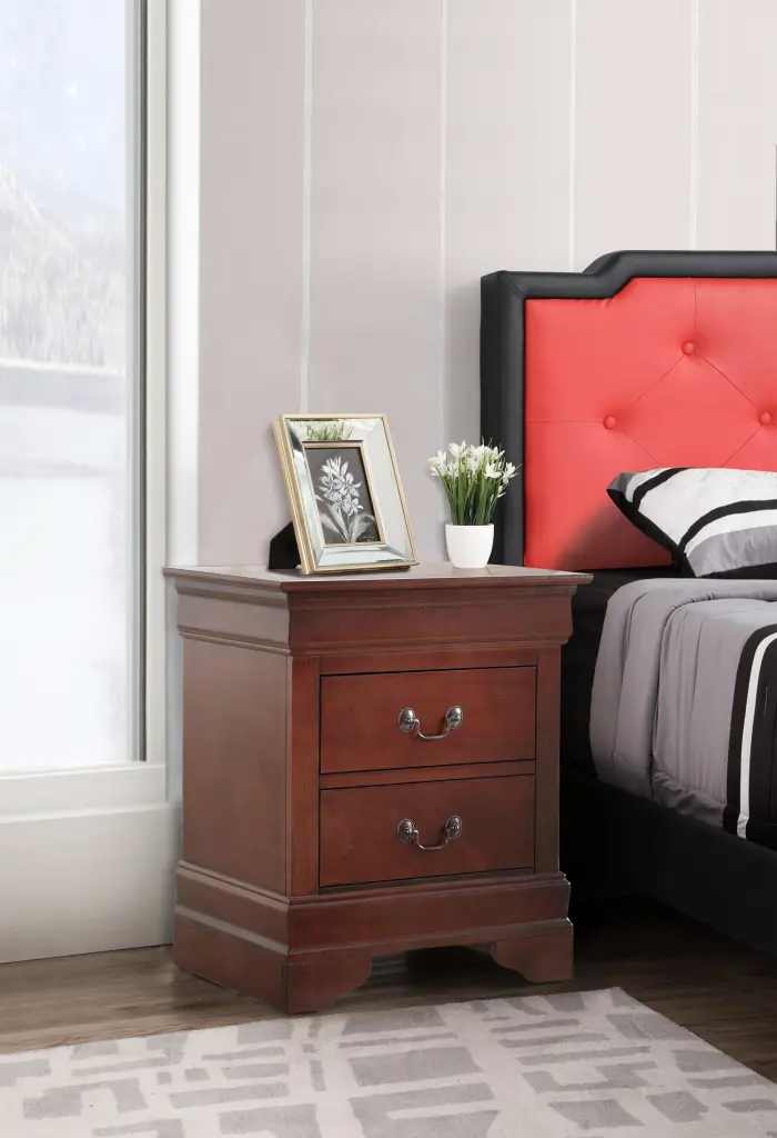 Louisphillipe G2100 N Nightstand Cherry Particle Board glory furniture