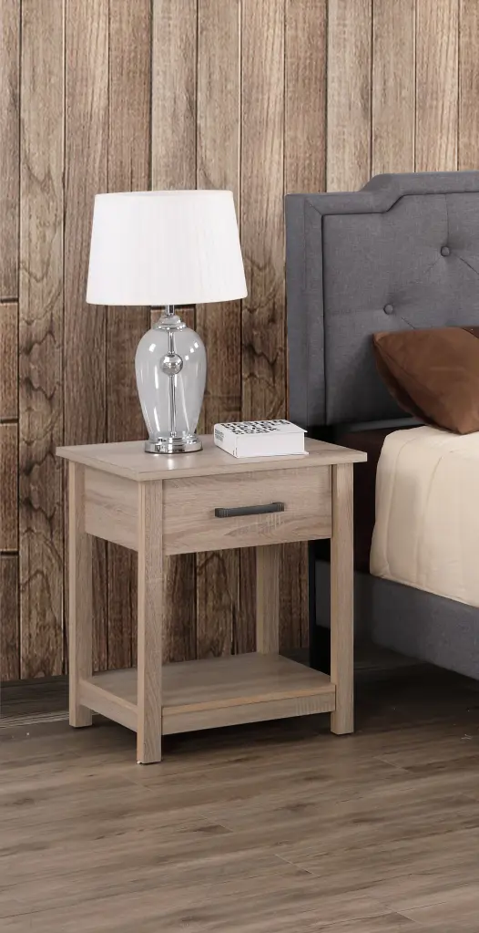 Salem G057 Nightstand Brown Particle Board Bedroom Storage glory furniture