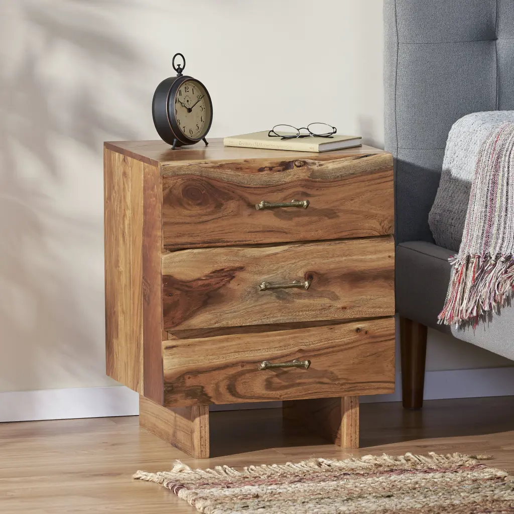 Natural Wood Nightstand nh-teakstar