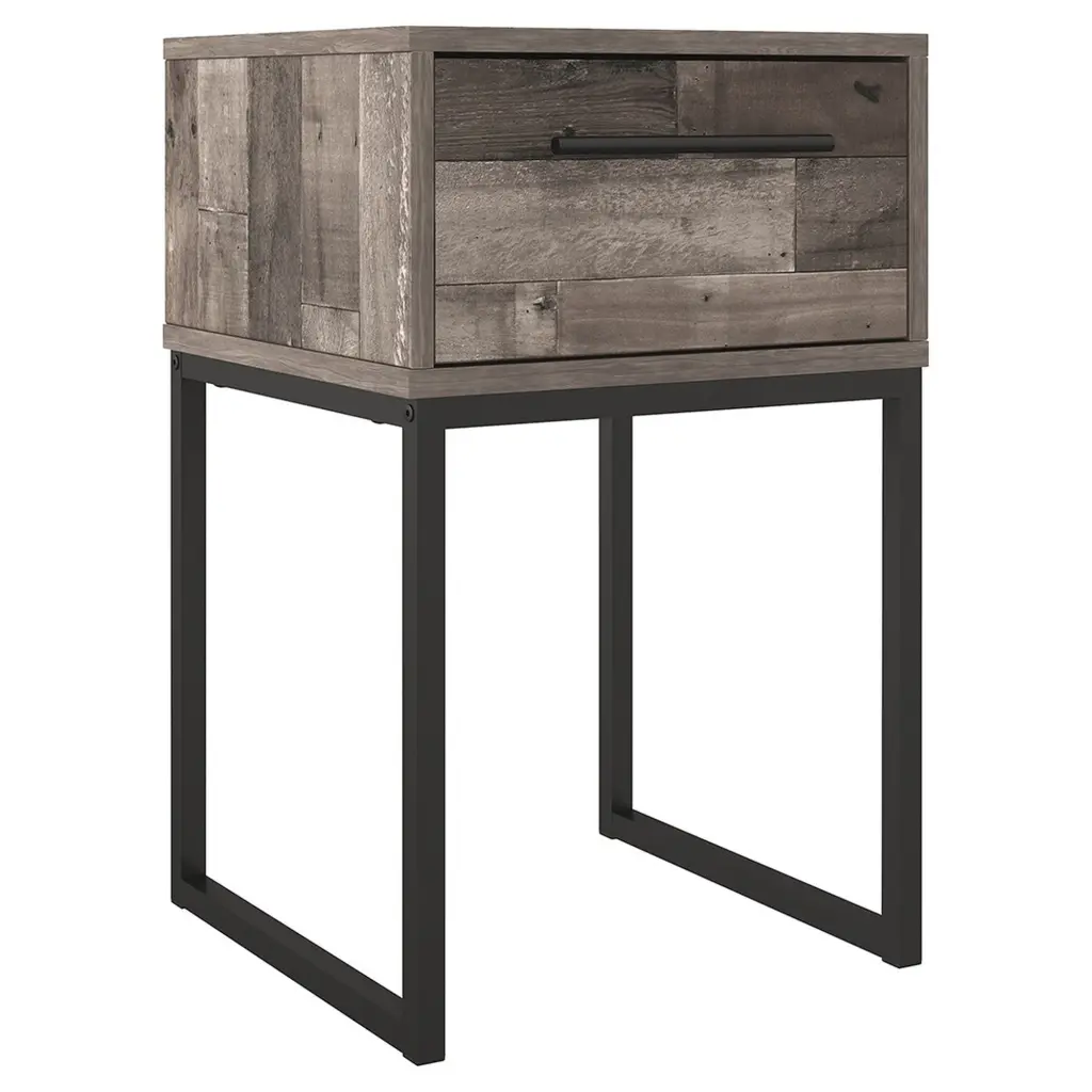 Grace 20 Inch Modern Nightstand Metal Base And Handle Open Shelf Gray Bedside Table royal hampton