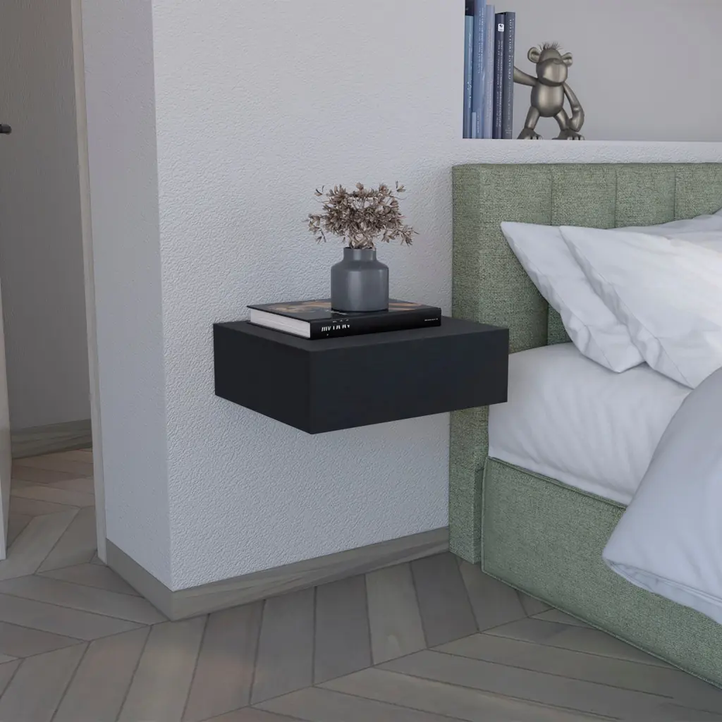 Floating Nightstand 5 Inch Wall Mounted Bedside Shelf Drawer rta mubles colombia