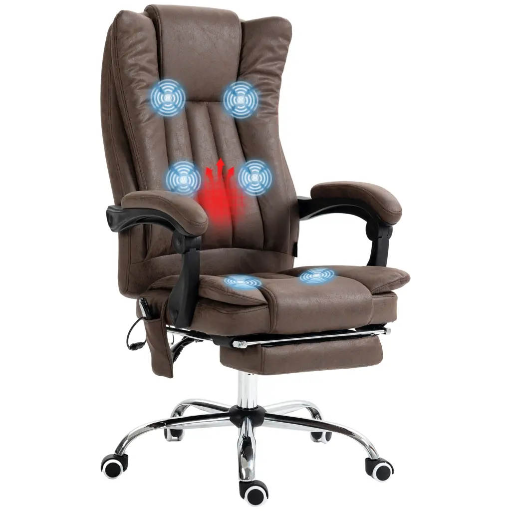 Vinsetto Microfiber Office Chair High Back Computer Chair 6 Point Adjustment aosom business