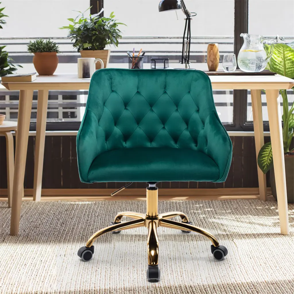 Coolmore Velvet Home Office Desk Chair Modern Cute Computer Chair coolmore w-395