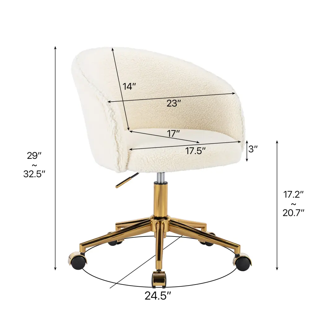 Hengming Golden Foot Office Chair Modern Armchair Height Adjustable Ergonomic Desk Chair hengming store